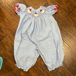 Smocked Santa outfit